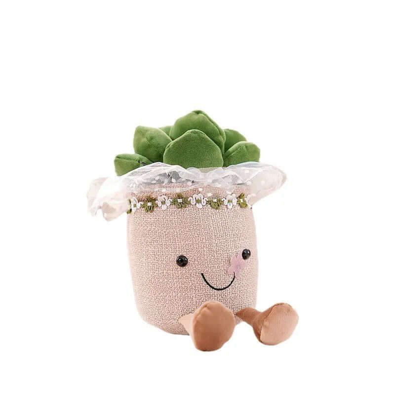 Hyggelig blomster plysfigur - blød pudeven