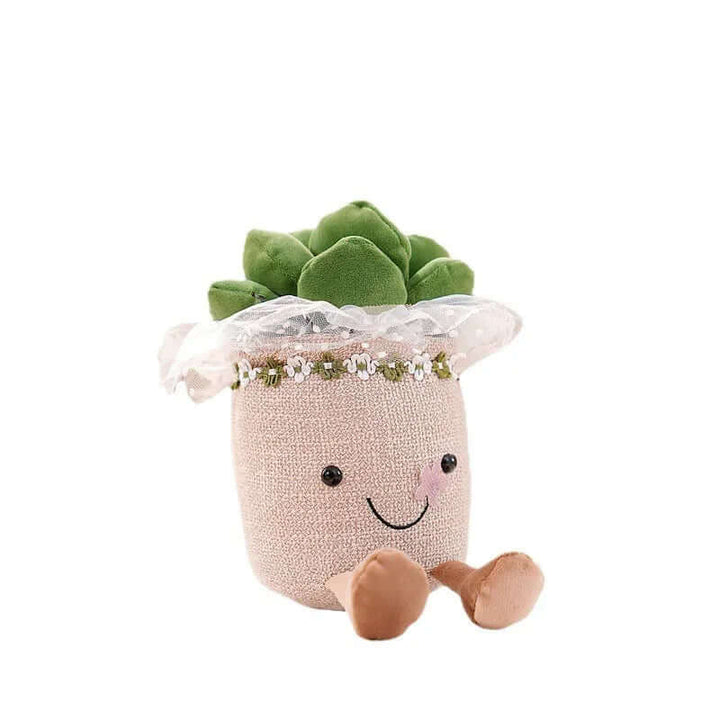 Hyggelig blomster plysfigur - blød pudeven