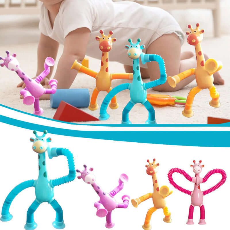 Fleksibelt Giraflegetøj med Sugekop til Børn