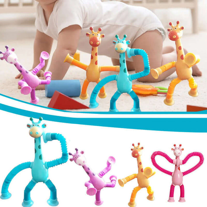 Fleksibelt Giraflegetøj med Sugekop til Børn