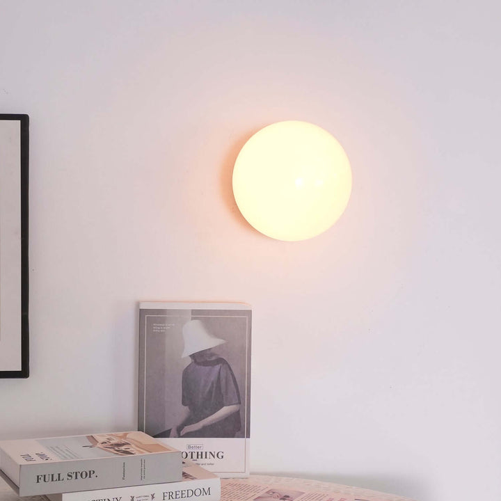 Moderne væglampe i rosa glas