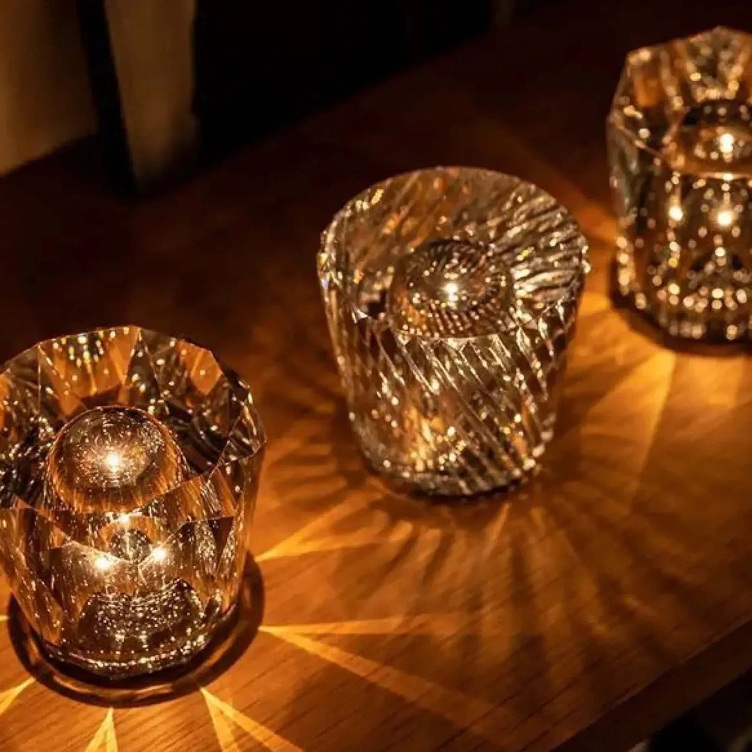 Elegant LED Krystal Diamant Bordlampe