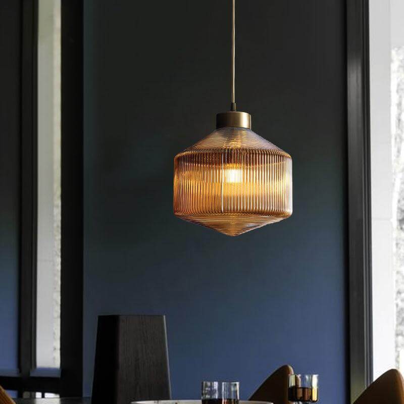 Moderne Tromle Glas Pendellampe Ø 25cm