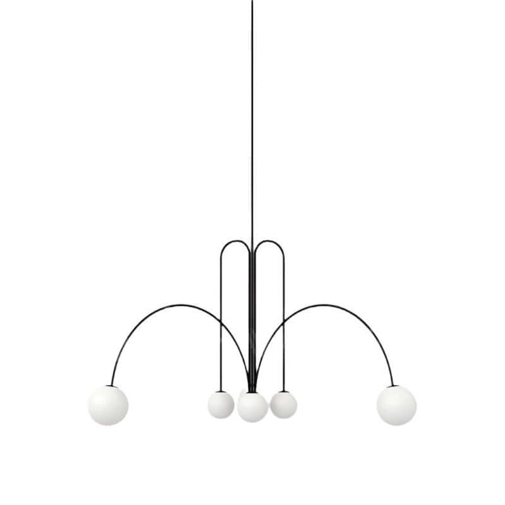 Elegant Glas & Metal Pendel Lampe