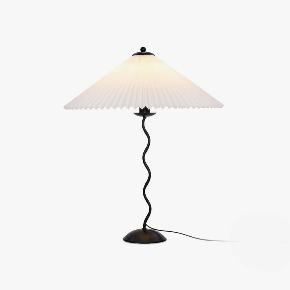 Moderne bølget desigbordlampe i metal