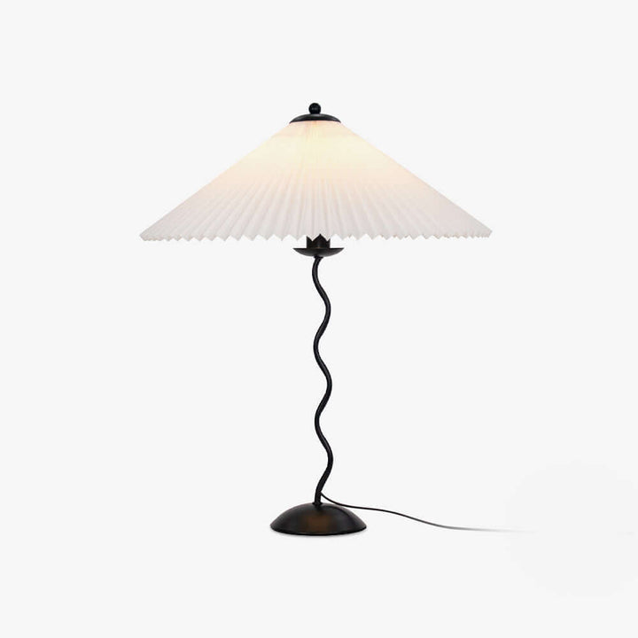 Moderne bølget desigbordlampe i metal