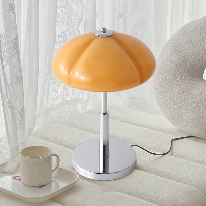 Svamp Design Bordlampe Glas Ravfarvet