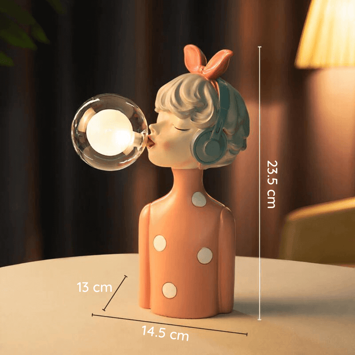 Dekorativ LED Bordlampe i Kunstharpiks