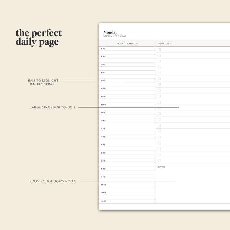 Daglig Planner 2024-25 med Tracker - Organizer