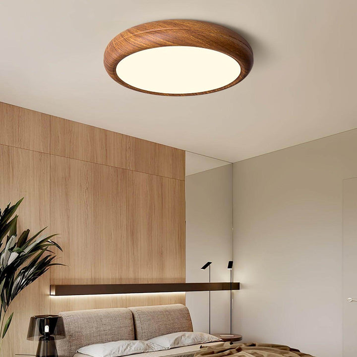 LED Loft Rund Loftlampe i Trælook
