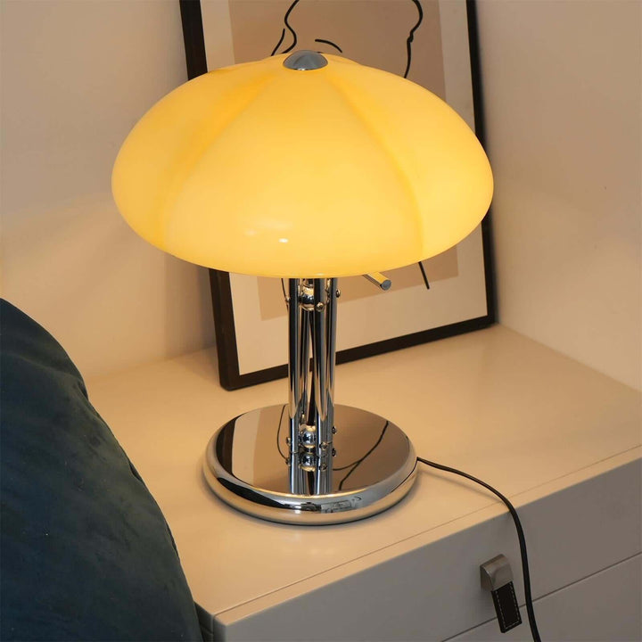 Svamp Design Bordlampe Glas Ravfarvet