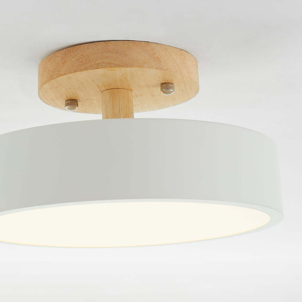 Dæmpbar LED Loftlampe i Trædesign