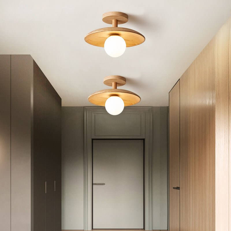 Japansk Loftslampe i Trædesign