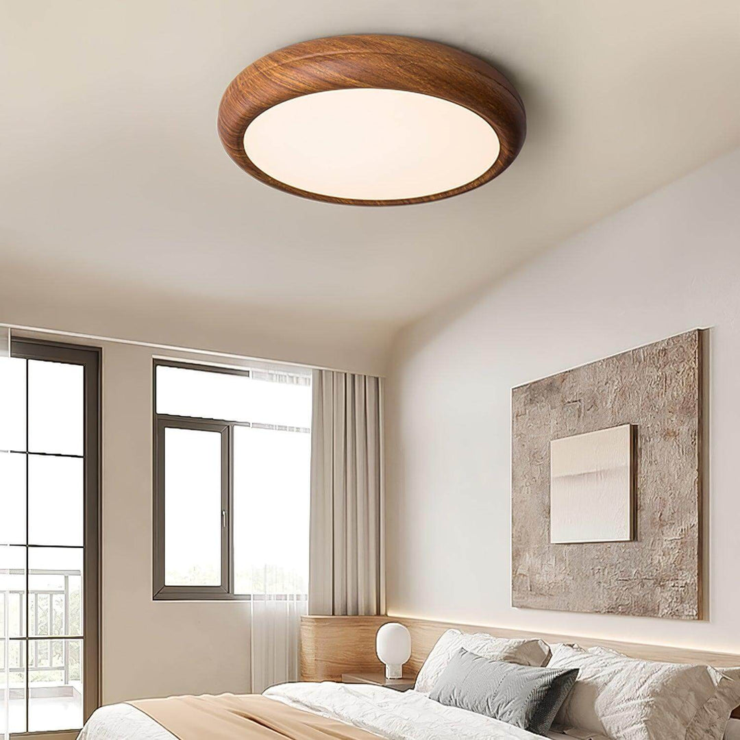 LED Loft Rund Loftlampe i Trælook