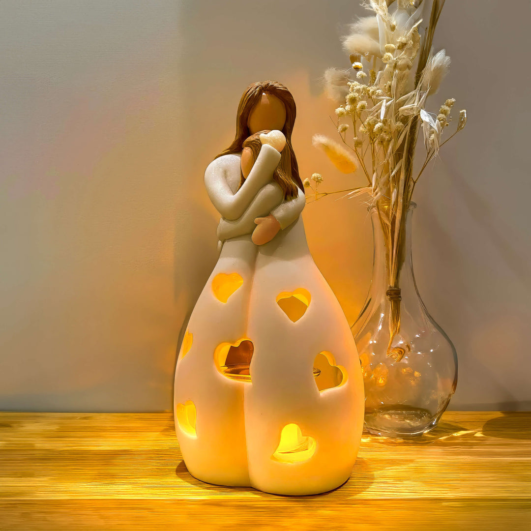 Dekorativ Kærlighedslys Lampe, 22cm, Beige
