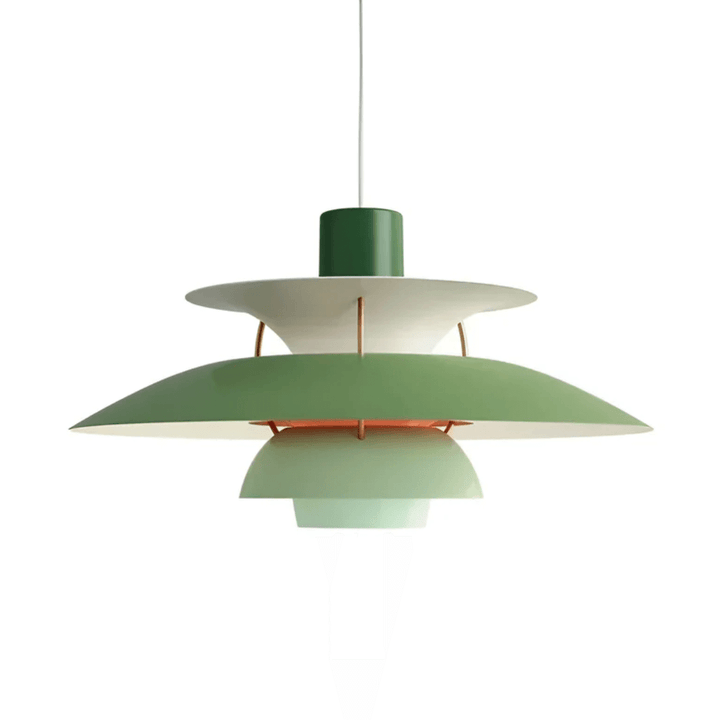 Moderne farverig LED pendellampe i metal