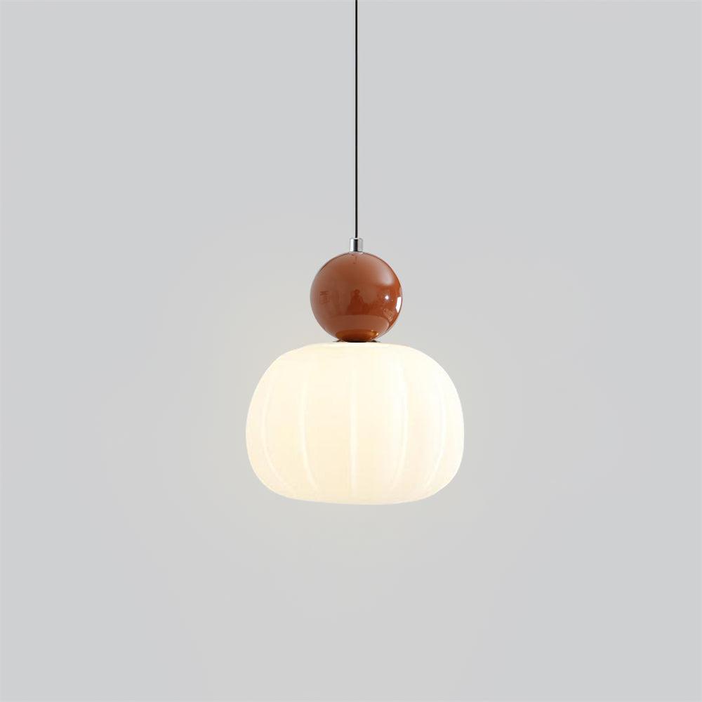 Elegant Græskar Pendellampe, 14 cm