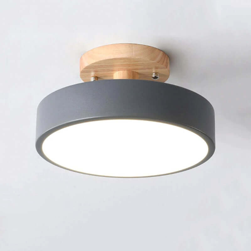 Dæmpbar LED Loftlampe i Trædesign