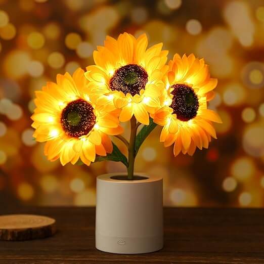 LED Solsikkelampe Stemningslys Dekolampe