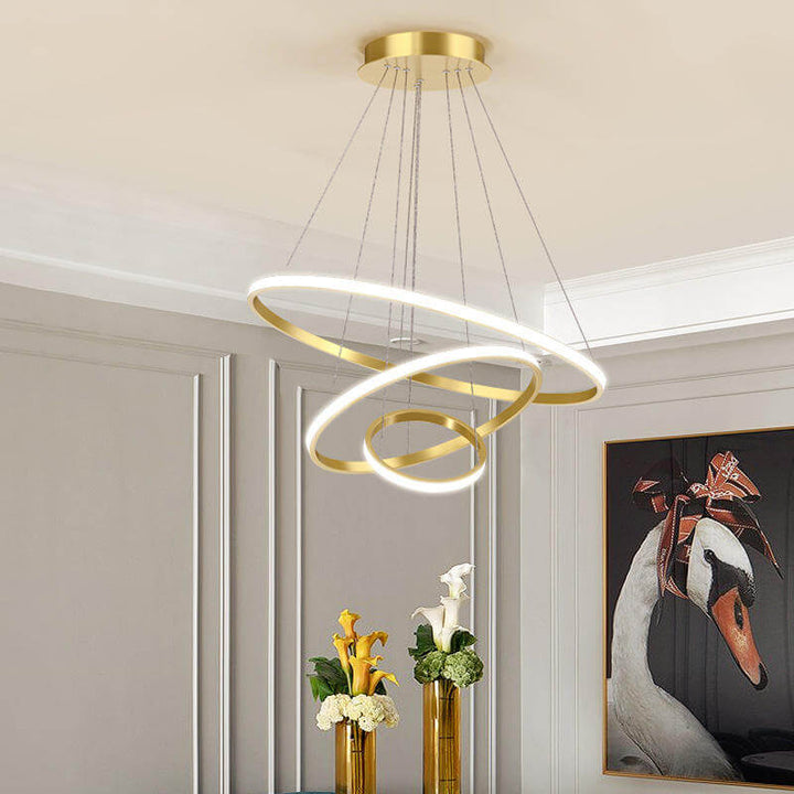 LED Loftloftslampe med 3 Ringen, Dæmpbar