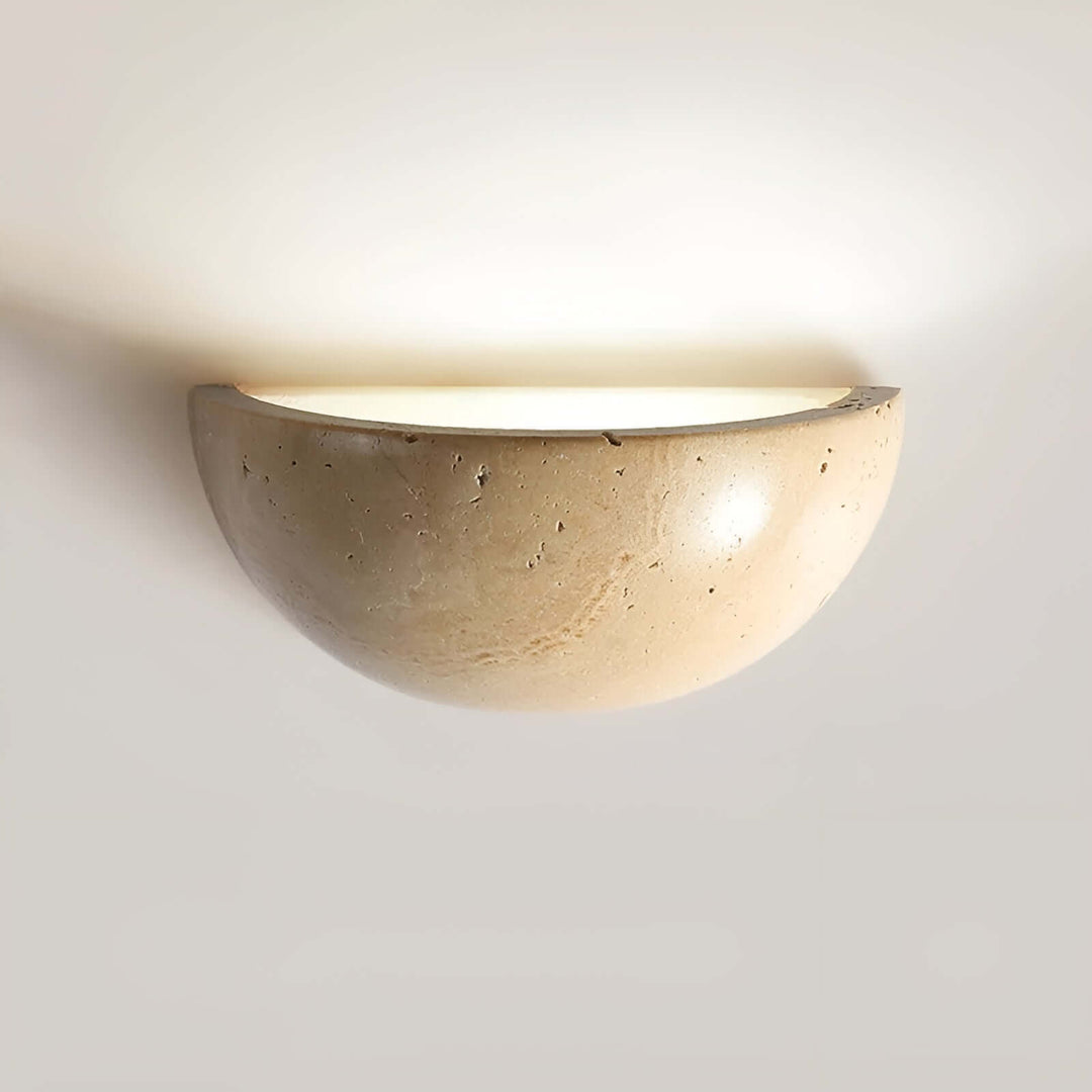 Halvrund LED-væglampe i Wabi-Sabi stil