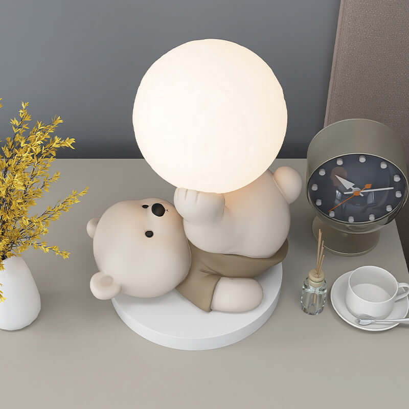 LED Nattelampe Teddybjørn Månelampe