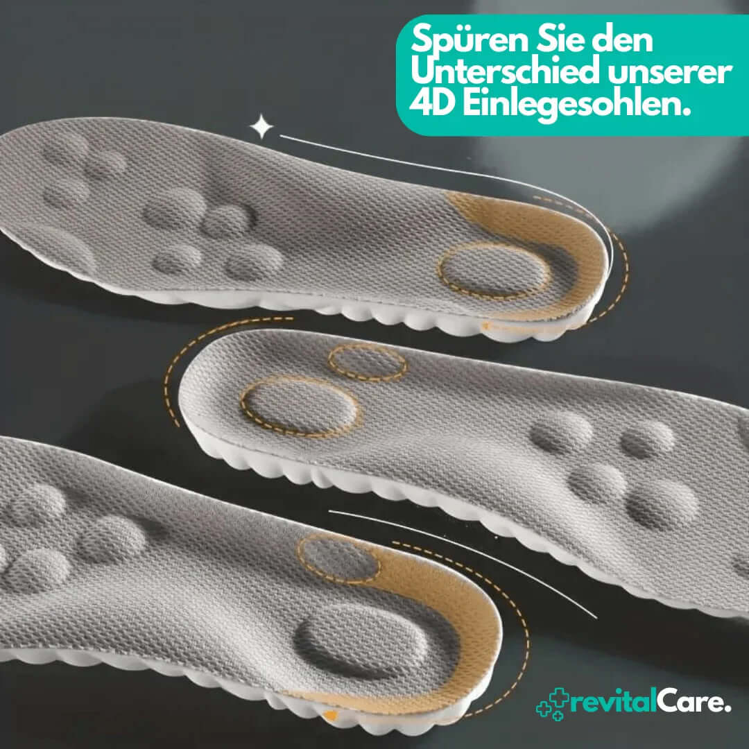 Komfort 4D Indlægssåler - Ergonomiske Fodsenge