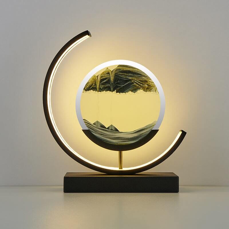 3D Sandbillede Bordlampe - Dynamisk Kunst