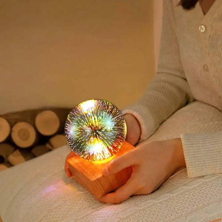 3D Fyrværkeri Krystalkuglelampe til Hjemmet