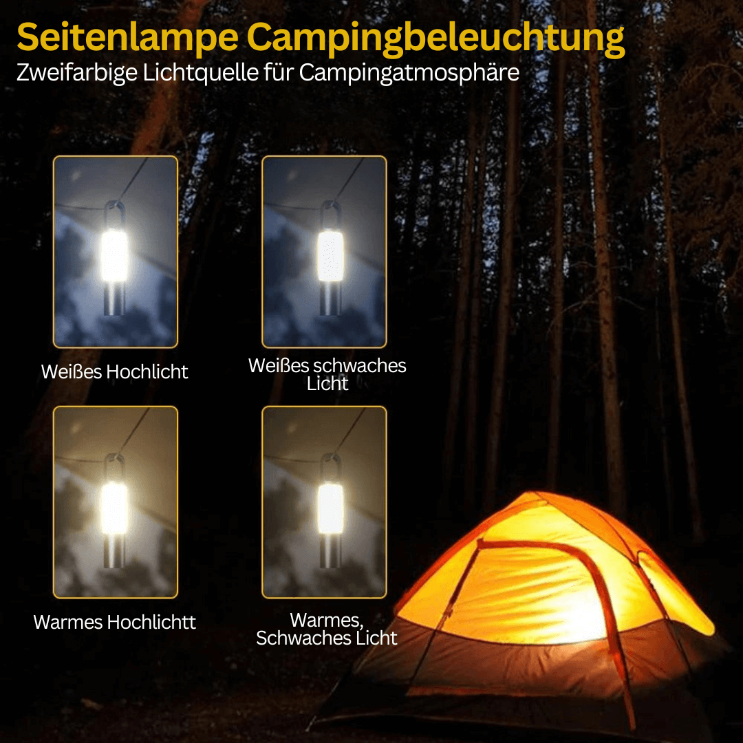 LED-lommelygte, 1000 lumen, 4 tilstande, USB-C