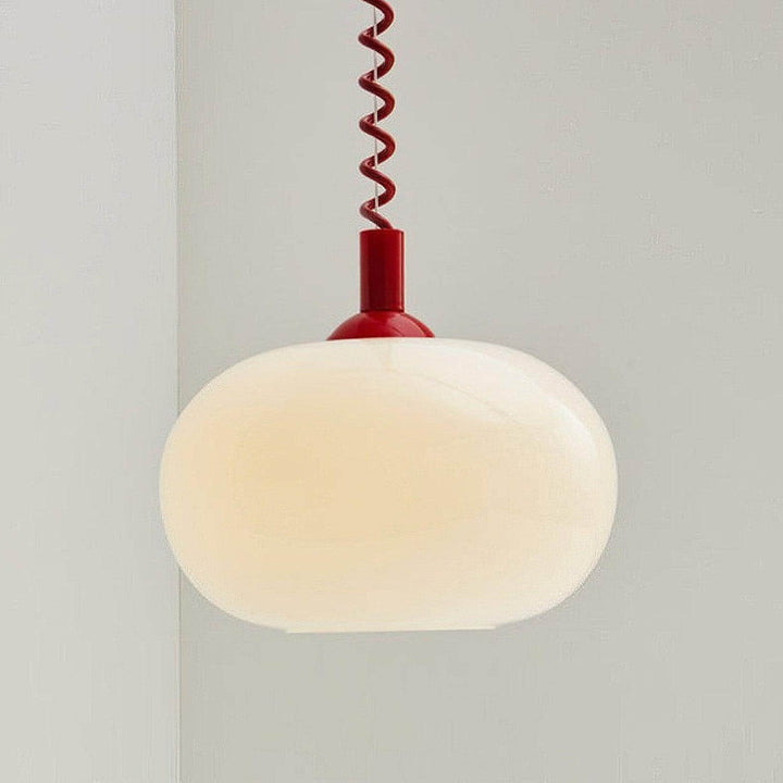 Moderne loft hængelampe i glas og metal