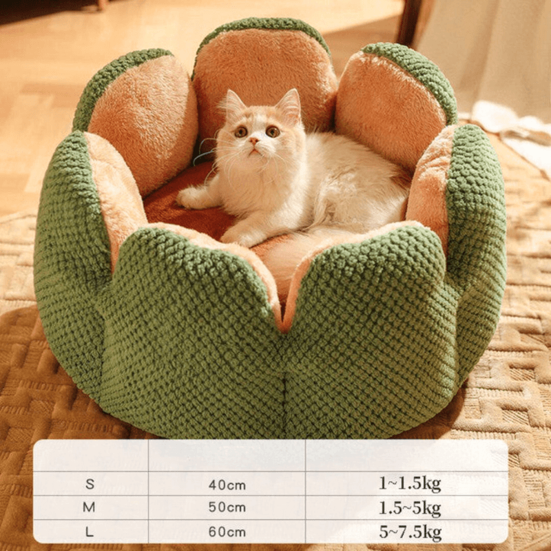Hyggelig dyreseng i blomsterdesign til katte og hunde