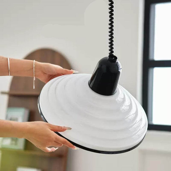 Cremefarvet Glas Pendellampe