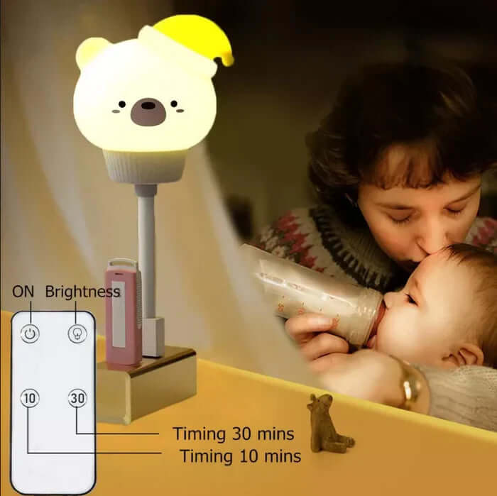 LED natlampe med timer – dyredesign til børn og voksne
