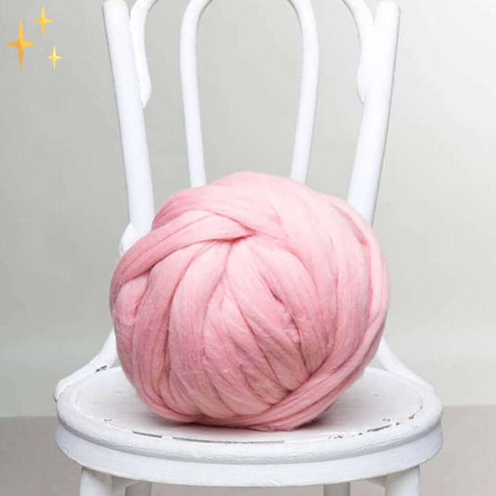 Chunky XL Garn 1000g - DIY Tæppe Strikkegarn