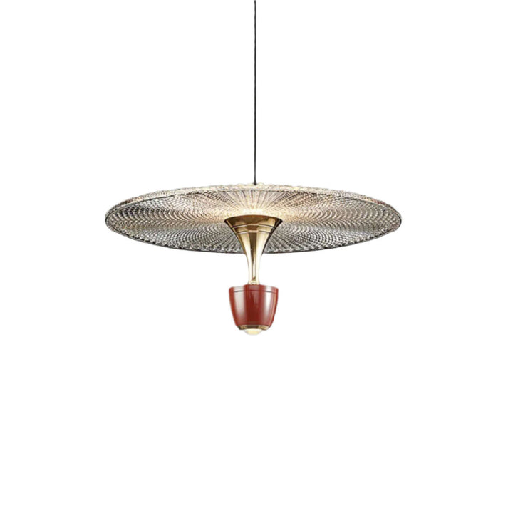 Moderne LED-pendellampe, diskformet