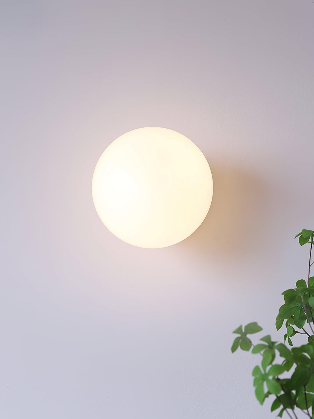 Moderne væglampe i rosa glas