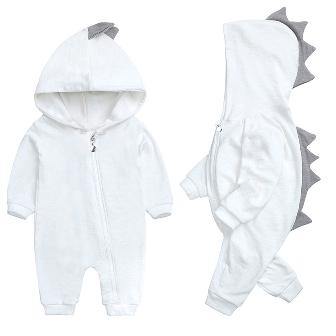 Baby Bodysuit med Dino Hætte - Hyggelig og Bedårende