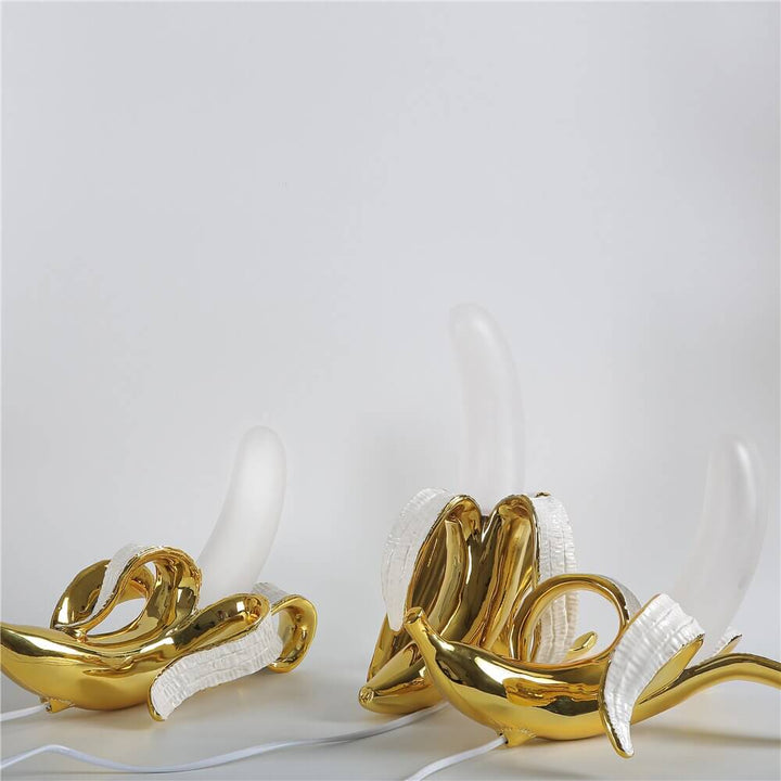 Elegant Art Deco Bordlampe med Banandesign