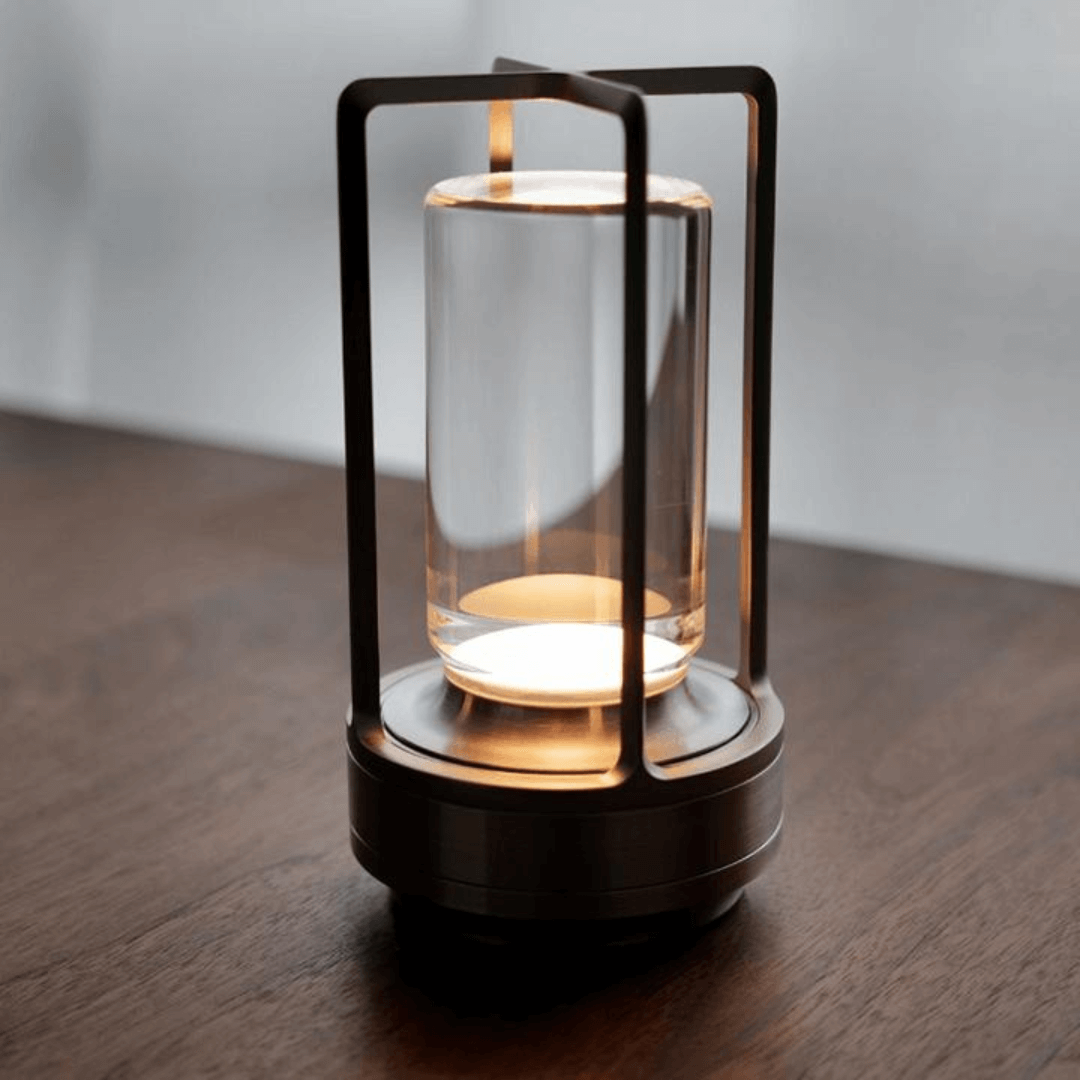 Krystal bordlampe med touch-panel