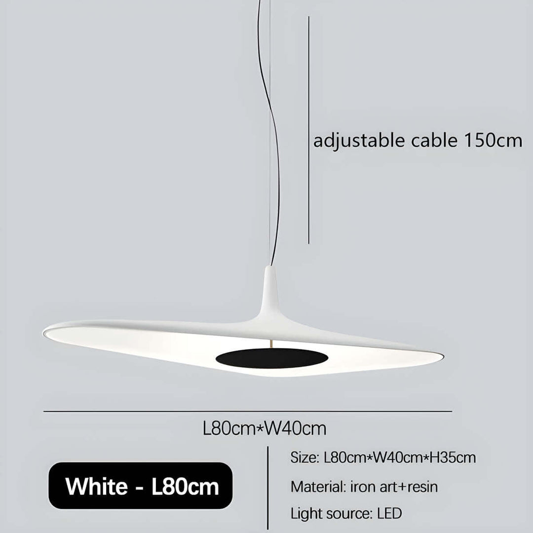 Designer Pendellampe i Moderne Kunstharpiks, 60/80 cm
