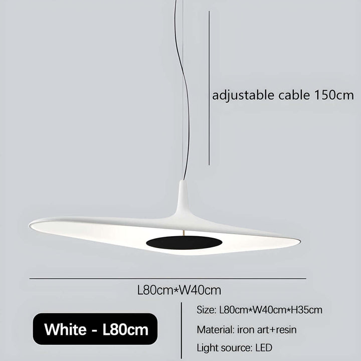 Designer Pendellampe i Moderne Kunstharpiks, 60/80 cm