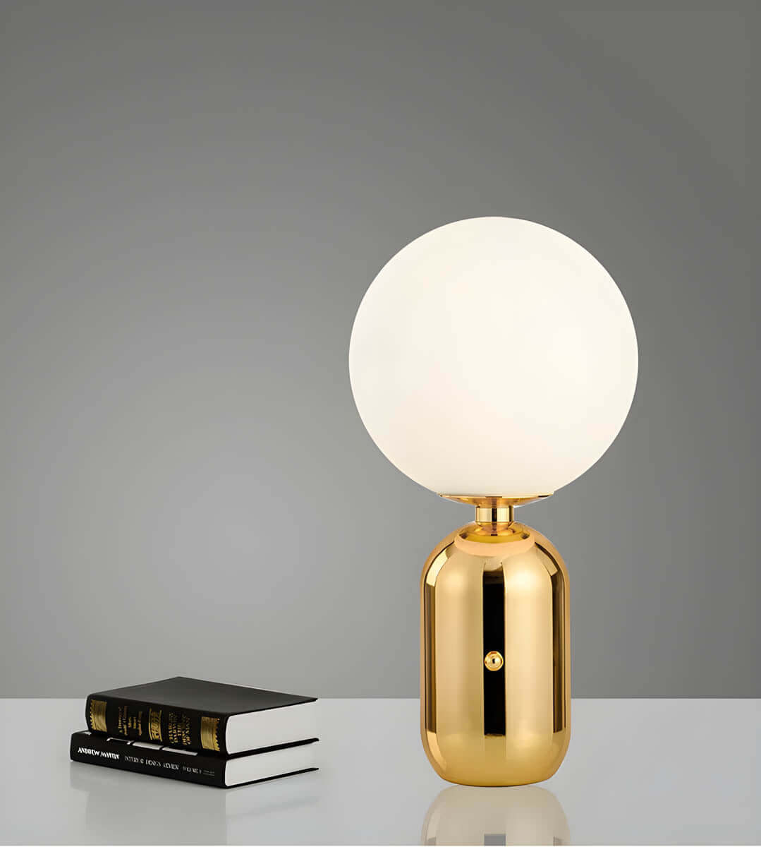 Elegant Skrivebordslampe med Glasfod