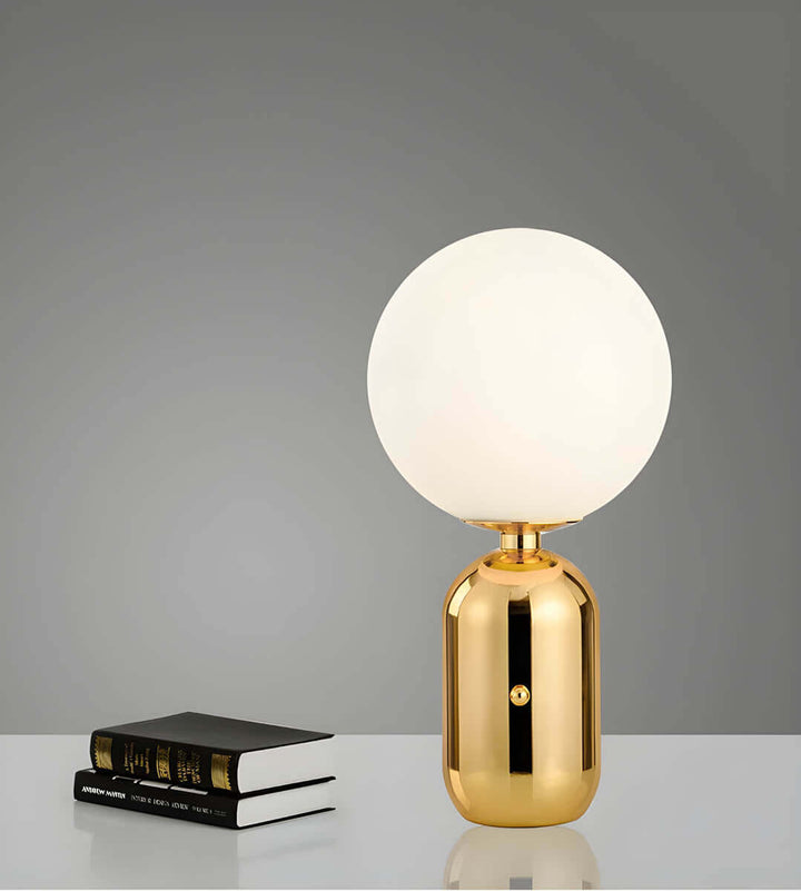 Elegant Skrivebordslampe med Glasfod