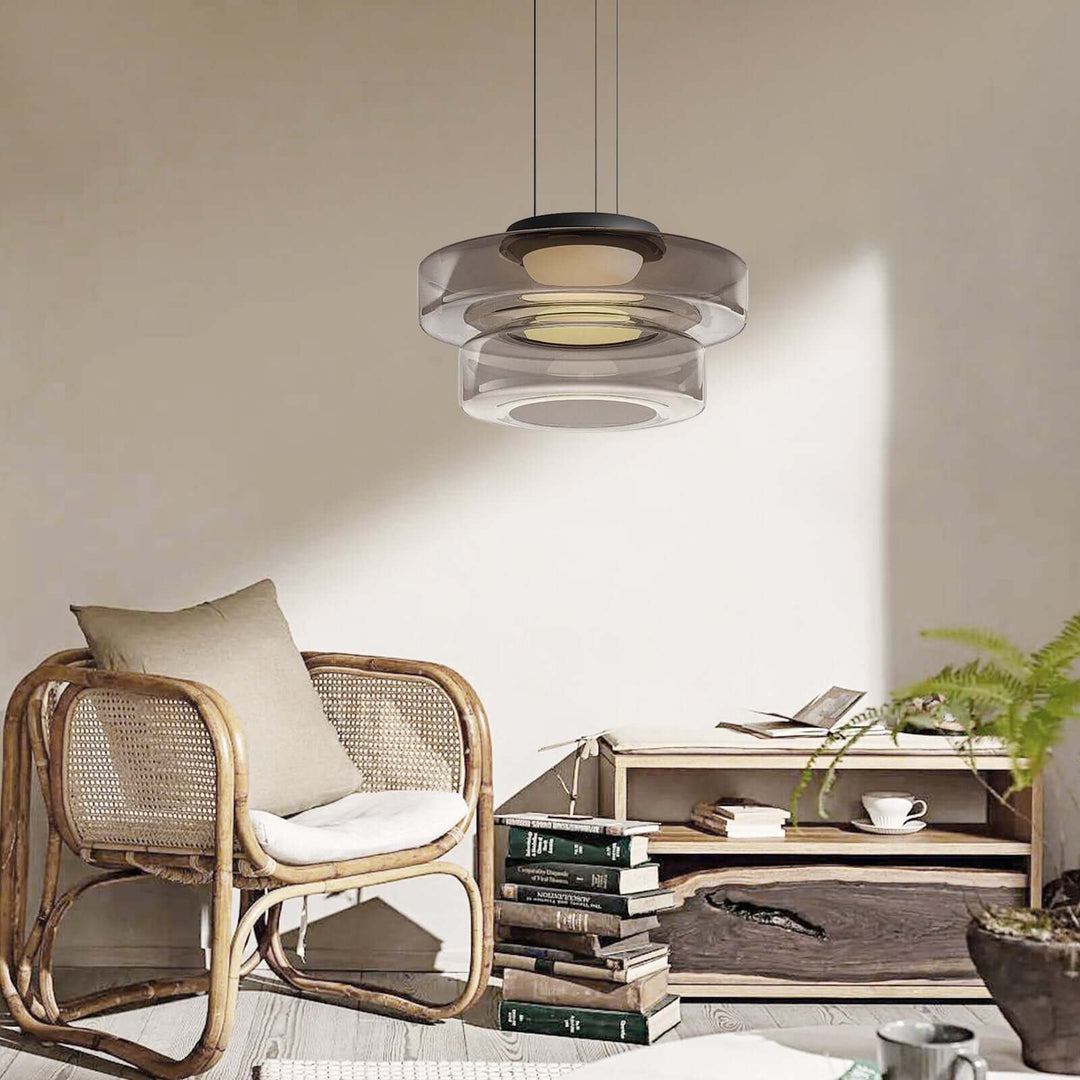 Elegant Bauhaus Glas Pendel Lampe