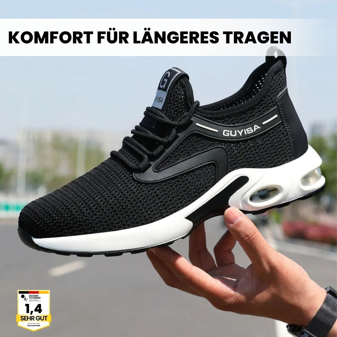 Ultralet unisex sikkerhedssko med stålkap for komfort hele dagen. Ideel til lagerarbejde.