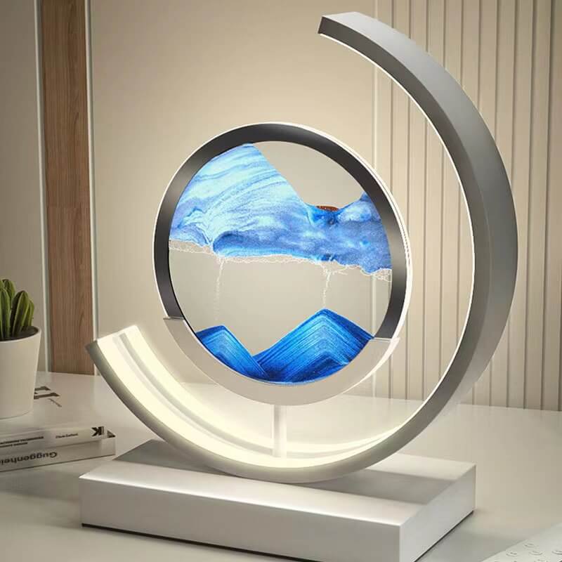 3D Sandbillede Bordlampe - Dynamisk Kunst