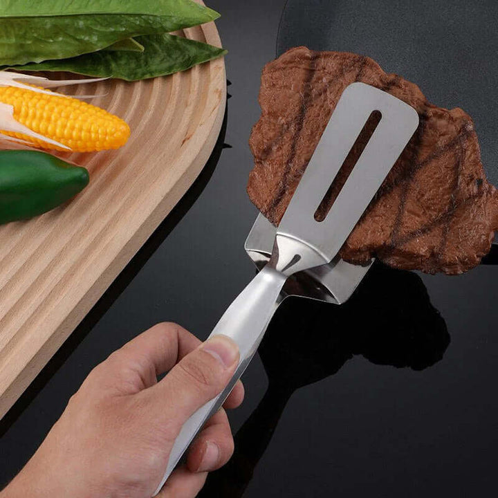 Dobbeltsidet grill- og stegevender i rustfrit stål