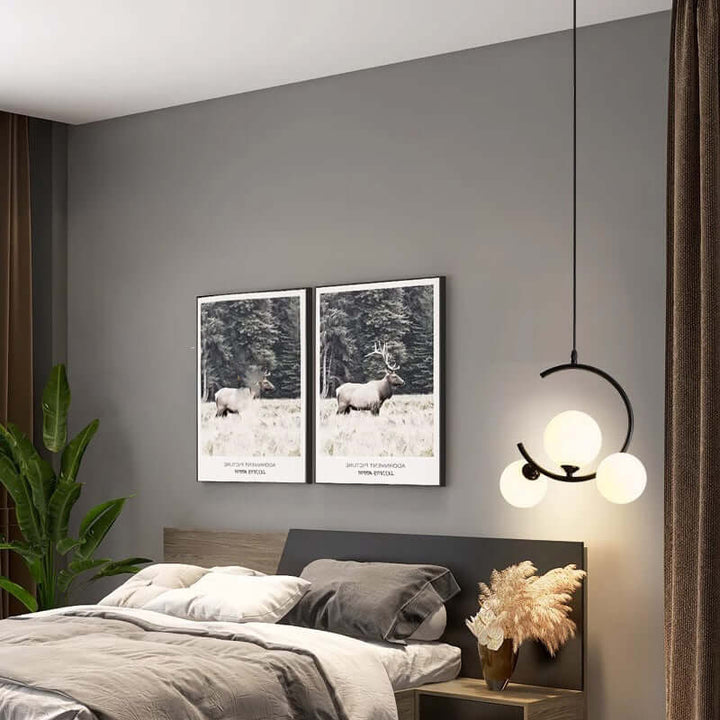 Moderne dæmpbar LED-pendellampe, 3 lyshoveder