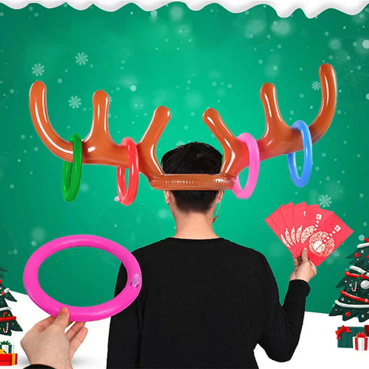 Oppusteligt rensdyr ringkastspil til jul